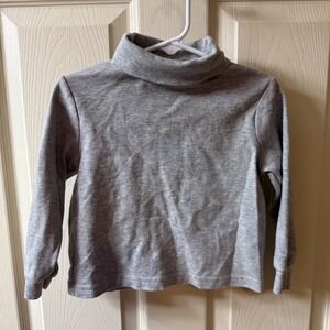 OKIE DOOKIE Toddler Gray Long Sleeve Turtleneck‎ Shirt Size 3T 100% Cotton
